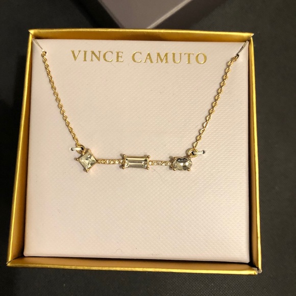 NWT Vince Camuto multi stone necklace gold - Picture 4 of 12